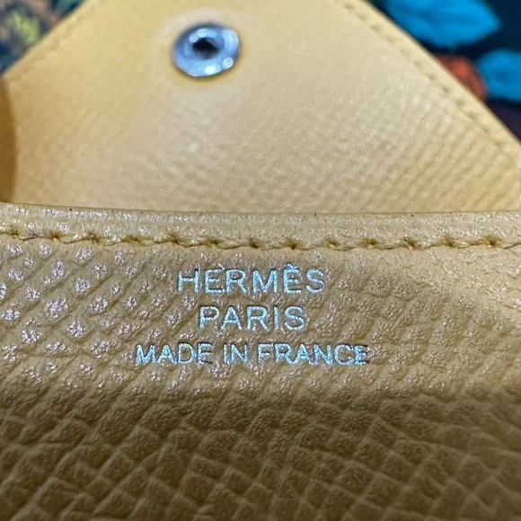 Hermès Le Quatre Epsom Coin Purse – Golden Amber Yellow - Picture 9 of 11